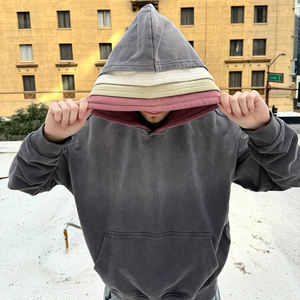 KingSen – Nouveau sweat à capuche zippé pour homme, en molleton 100 % coton, respirant, brodé, effet délavé, idéal pour l'hiver - Product Image 1