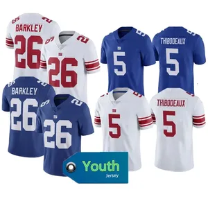 ساكون باركلي شباب نيويورك تيبودو جيرسي كرة القدم الأمريكية مخيط VP محدودة قمصان للأطفال صبي أزرق/أبيض
