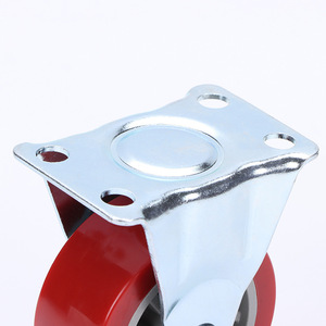 Fixed Caster Wheels 2.5 Inch PU Polyurethane Firm Tread Directional Wheel Bolt Hole Mounting Furniture Use - Product Image 1