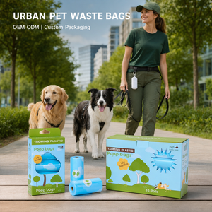 Custom Manufacturer ASTM D6954 Oxo Degradable Dog Waste <b>Bags</b> for Outdoor Pet Cleanup Custom Thickness Packaging - Product Image 2
