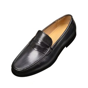 Mocassins pour hommes en cuir véritable à bout rond, respirants, avec semelle extérieure en caoutchouc et semelle intermédiaire en EVA, solides, toutes saisons, chaussures décontractées et habillées - Product Image 5