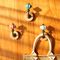 Porte-manteau mural antique en céramique colorée, crochet coloré pour manteaux et chapeaux, pour la décoration de la maison