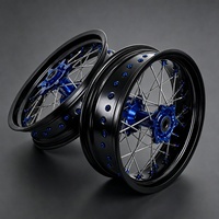 Ensemble de roues Supermoto de 17 pouces, moyeu CNC en aluminium, jantes en aluminium pour RMZ250 RMZ450 RMZ 250 450 Motard Racing, pièces de rechange