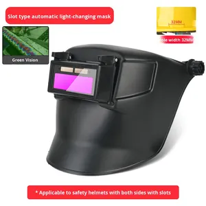 वेल्डिंग मास्क स्वचालित डिमिंग हेड-माउंटेड फुल-फेस एंटी-यूव संरक्षण सौर लिथियम बैटरी संचालित हेलमेट 0.1 देरी नियंत्रण - Product Image 6
