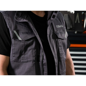 Chaleco de trabajo de algodón elástico Beta 7937MG Con cremallera larga (tallas) - Product Image 2