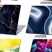 Autocollant personnalisé pour coque de MacBook, Dell, HP, motif floral, géométrique, marbré, espace, feuille, taille générale 40*28cm