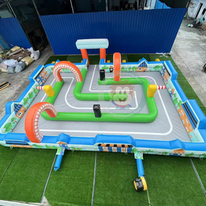 Pista de carreras inflable Carrera de obstáculos hinchable para carreras al aire libre para niños Pista inflable de ritmo rápido Diversión para fiestas - Product Image 6