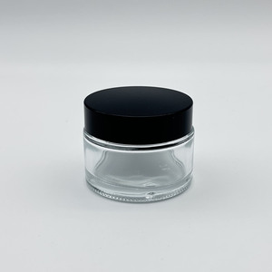 Pot en verre transparent de 1 oz avec couvercle noir et blanc, pot <span class=keywords><strong>pour</strong></span> crème de soin de la peau, pot <span class=keywords><strong>pour</strong></span> crème <span class=keywords><strong>cosmétique</strong></span>, flacons <span class=keywords><strong>pour</strong></span> poudre <span class=keywords><strong>pour</strong></span> crème <span class=keywords><strong>pour</strong></span> le visage, best-seller - Product Image 1
