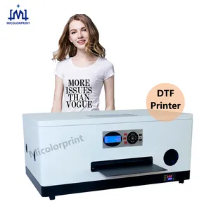 Micolorprint Áo Thun Máy In Chuyển Dtf A3 Máy In Dtf Để Bàn Xp 600 Đầu