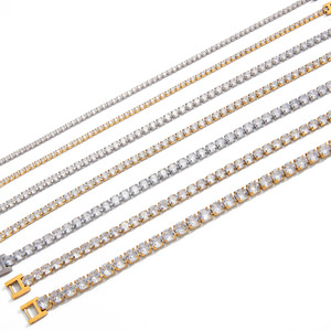 Pulsera de tenis de acero inoxidable con circonitas, diseño geométrico, joyería para mujer, regalo, accesorio de moda - Product Image 5