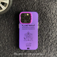 À la mode 3D Passeport Conception Dur PC Téléphone étui pour iphone 7 8 XR XS 11 12 13 14 Mini 15 16 Pro Max Imprimé Coque