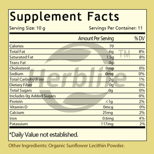 Poudre de lécithine de tournesol biologique OEM/ODM très vendue pour la pâtisserie et les smoothies, soutien pour la santé du cerveau, de la peau, des cheveux, du foie et du cœur - Product Image 2