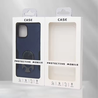 Boîte d'emballage personnalisée de précision pour coque de téléphone avec logo personnalisable et languette de suspension, emballage de vente au détail pour coque de protection mobile exclusive