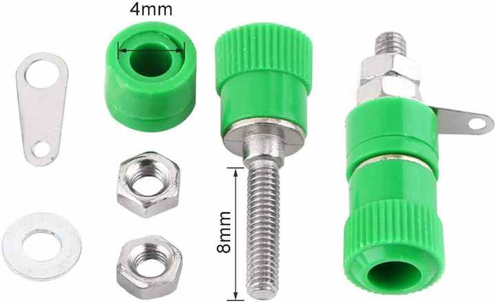 10Pcs 4mm Banana Socket Binding Post Connector Red Black 4 Mm Banana Male Female Jack For Test Leads Speaker Wire Cable(B-10RD - View #6