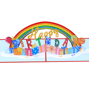 <span class=keywords><strong>Carte</strong></span> de vœux 3D <span class=keywords><strong>Arc</strong></span>-<span class=keywords><strong>en</strong></span>-<span class=keywords><strong>ciel</strong></span> de l'<span class=keywords><strong>anniversaire</strong></span>, <span class=keywords><strong>en</strong></span> papier découpé, pliable et imprimée, cadeau d'<span class=keywords><strong>anniversaire</strong></span> haut de gamme du Zhejiang - Product Image 3