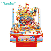 Tonecheer Vente en gros Boîte à musique vintage en bois rotative à remonter, puzzle 3D DIY, pour boutiques de cadeaux, distributeur régional