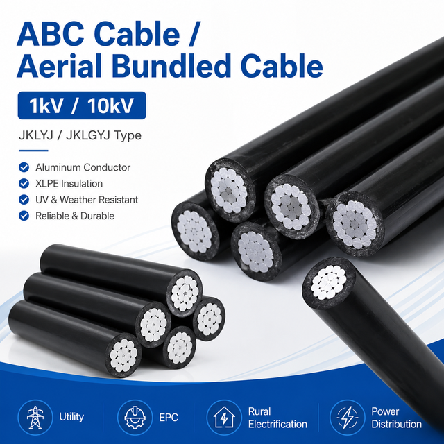 ABC Aluminum XLPE Medium Voltage Cable for Overhead Power Distribution and Infrastructure Projects