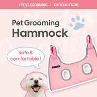 HEDYS GROOMING Hamac de toilettage classique en coton léger pour animaux de compagnie – Sangle réglable et confortable pour la coupe des ongles et le soin du pelage