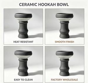 Mini <span class=keywords><strong>Chicha</strong></span> de Voyage en Céramique Givrée Classique et Durable avec Bol en <span class=keywords><strong>Pierre</strong></span> - Product Image 2