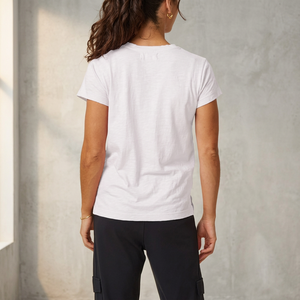 Camiseta de Manga Corta para Mujer, Cuello Redondo, Color Sólido, Casual, Ecológica, de Spandex |   Camiseta Básica Suave y Transpirable para Uso Diario - Product Image 5