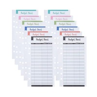 Meilleure vente Inserts d'organisateur de budget pour classeur à feuilles mobiles Planificateur de budget Trackers Feuille de suivi d'économie d'argent Feuille de suivi A6