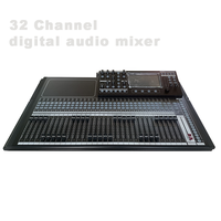 Console de mixage numérique Nuoxun T-32 32 canaux avec alimentation fantôme DC 48V et égaliseur 5 segments - Mixeur audio professionnel