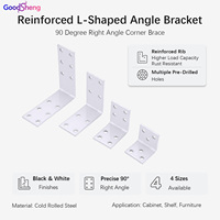 Connecteurs d'angle larges en acier galvanisé perforé pour supports d'étagères