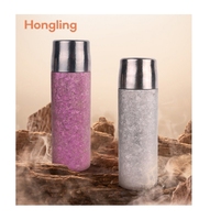 Hong Ling Cadeau de haute qualité 500ml Bouteille d'eau en titane isolée à double paroi pour le sport et l'extérieur