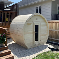Cabine de sauna infrarouge lointain à énergie solaire de luxe moderne, finition anti-UV, utilisation facile, design léger, prêt à l'emploi, usage commercial