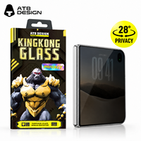 Pelindung Layar Kaca Tempered Anti-Sadap 28 Derajat Grosir, Full Cover untuk iPhone Duo Ponsel Lipat