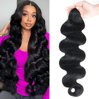 Cheveux humains ondulés naturels pour crochet, Cheveux humains pour crochet à nœuds miracle, Tresses pré-bouclées pour crochet, Paquets de cheveux humains pour crochet ondulés