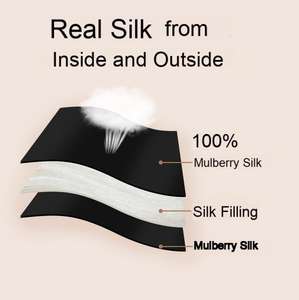 Masque de sommeil en soie de mûrier, <span class=keywords><strong>bandeau</strong></span> doux avec sangle élastique, personnalisable OEM pour le sommeil nocturne et les voyages, MOQ à partir de 100 pièces - Product Image 5