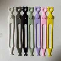 Attaches de câble en silicone réutilisables, organisateur de câbles multifonctionnel, sangles de câble en caoutchouc pour la gestion des câbles d'écouteurs et de données