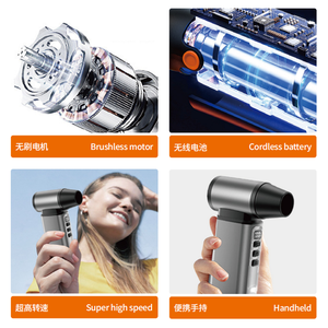 Mini Soffiatore d'Aria Cordless Intelligente ad Alta Potenza con Bocchette Lunghe/Corte/Piatte per Asciugatura Auto, Pulizia Neve e Foglie - Product Image 2