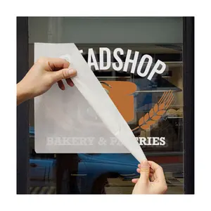 ملصق نافذة مطبوع بشعار مخصص لتزيين المتاجر ، ملصقات ملصق كبير من الفينيل بحروف