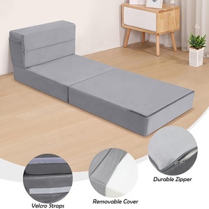 लोकप्रिय मल्टीफ़ंक्शन फोम फोल्ड सोफा बिस्तर अतिथि सोफे के साथ तकिया की कुर्सी के साथ सांस लेने योग्य कवर के साथ - Product Image 6