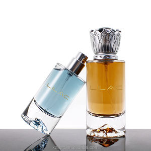 Nouveau design de bouteille de <span class=keywords><strong>parfum</strong></span> indien vide 50ml 100ml bouteille de <span class=keywords><strong>parfum</strong></span> en verre transparent bouteille de <span class=keywords><strong>parfum</strong></span> en verre personnalisé avec couvercle et vaporisateur - Product Image 3