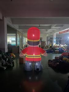 Décoration de jardin gonflable de Noël : Bonhomme de neige et soldat <span class=keywords><strong>casse</strong></span>-<span class=keywords><strong>noisette</strong></span> <span class=keywords><strong>avec</strong></span> lumières LED, pour extérieur, vente en gros - Product Image 4