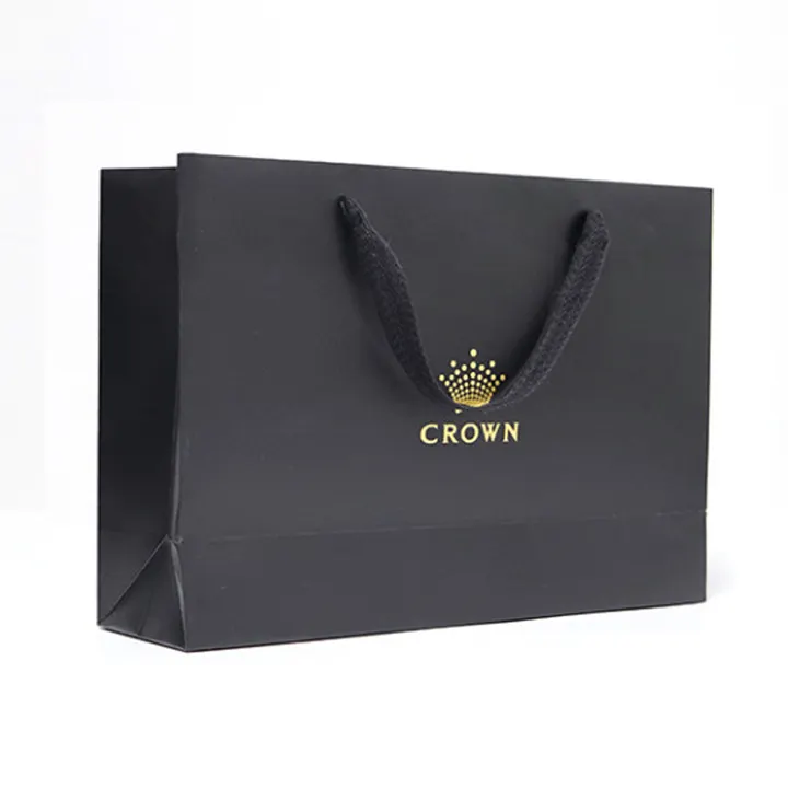 Luxus-Papiertüte aus recyceltem Karton mit Griff für die Einkaufstasche mit eigenem Logo