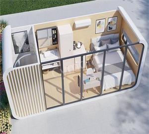Lussuosa Casa Container Moderna Rotonda <span class=keywords><strong>Stile</strong></span> Apple con Design Smontabile e Bagno in <span class=keywords><strong>Stile</strong></span> Apple per Hotel, Realizzata in Acciaio - Product Image 2