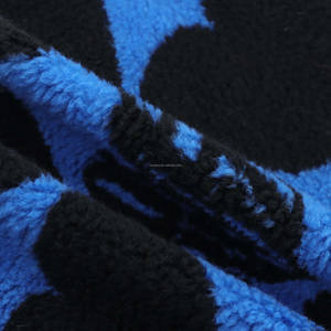 Reciclado 100 poliéster Sherpa lana <span class=keywords><strong>de</strong></span> cordero polar Jacquard multicolor personalizado tela zapatos sombreros juguetes Textiles para el hogar almohadas bolsas - Product Image 5