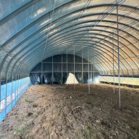 Kit de Construcción de Estructuras de Acero Prefabricadas, Estructuras Modulares de Acero, Establos para Ganado, Talleres, Refugios, Diseño de Techo Ventilado