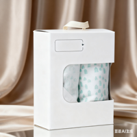 Boîte en papier pliable personnalisable avec fenêtre transparente Boîtes cadeaux de supermarché Emballage de chaussettes et de sous-vêtements