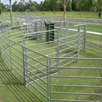 Corral de chevaux galvanisé portable à usage intensif personnalisable pour bétail vache mouton chèvre clôture de ferme australienne moderne en acier au carbone 3D