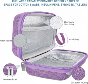 Étui de transport isotherme pour insuline, kit de médicaments de voyage en EVA avec 2 blocs réfrigérants pour le soin du diabète - Product Image 5