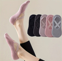 Chaussettes de yoga antidérapantes en silicone pour femmes, respirantes et absorbant la transpiration, idéales pour le Pilates, la danse et les sports d'intérieur (japonais, coréen)