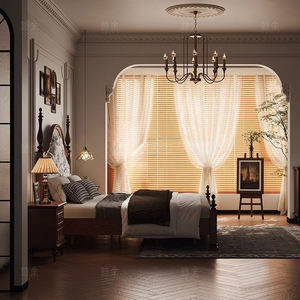 Мягкая кожаная Экологичная квадратная Минималистичная современная французская Роскошная каркас кровати для мебели для спальни - Product Image 2