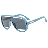 Gafas de Sol de Gran Tamaño y Alta Calidad con Diseño Hueco de una Pieza, Gafas de Sol de Moda Extra Grandes con Protección UV400 para Mujer