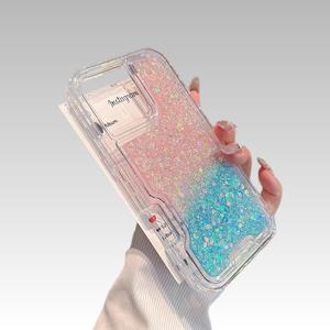 Coque Souple TPU Luxe 3-en-1 Scintillante avec Protection Caméra Intégrée pour <span class=keywords><strong>iPhone</strong></span> 17/16 Pro Max 15 14 13 - Product Image 2