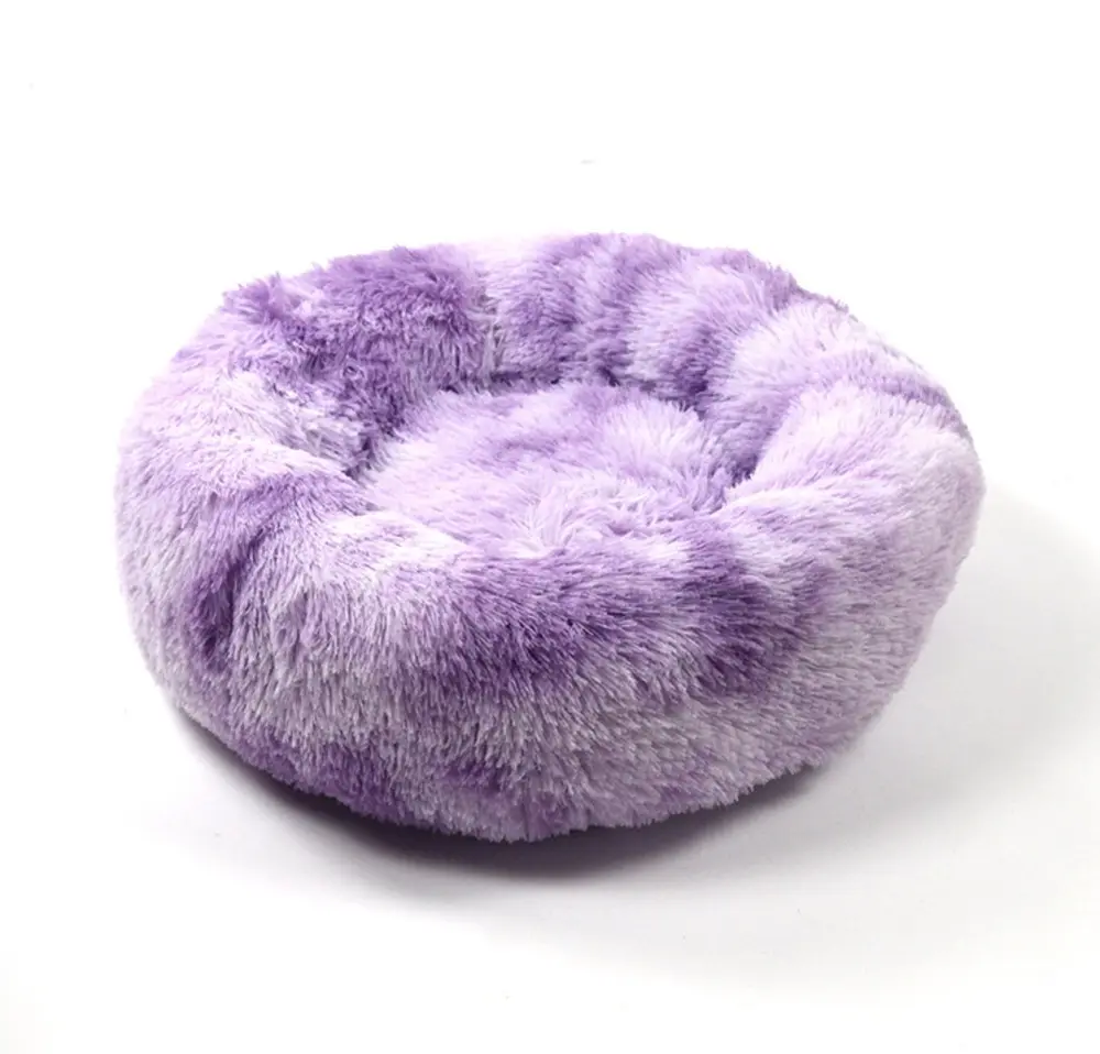Wholesale Custom Modern Fluffy Dog House Sleeping Sofa Bed Round Luxury Plush Pet Dog Bed